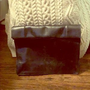 Leather Black Clutch